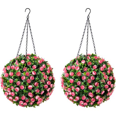 Artificial Rose Topiary Balls (Pack of 2) (1/5)