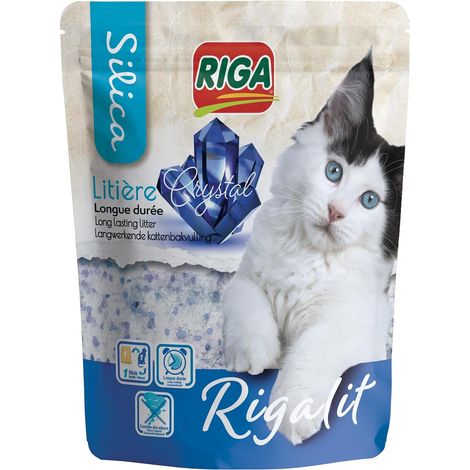 Litière pour Chat Absorbante d'Origine Minérale - Gel de Silice - Absorbe les Odeurs - Anti Développement Bactérien - 2,2 kg (1/5)
