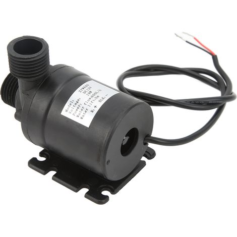 Pompe à eau sans balais DC12V, hauteur de refoulement de 5 m (16,4 pi), étanche, silencieuse, submersible, pour fontaine, piscine et aquarium. (1/5)