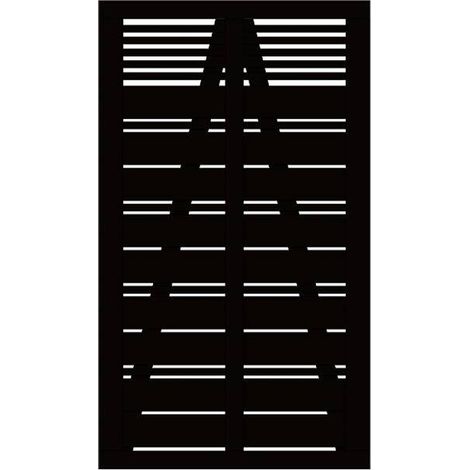 Plus Einzeltor Silence 100 x 170 cm schwarz Sichtschutz