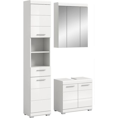 Scout ensemble de meubles de salle de bains S84 blanc brillant, blanc. (1/5)