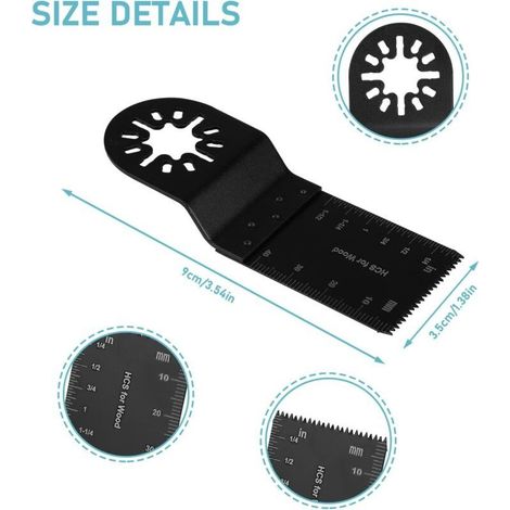 Lames de scie oscillantes multi-outils, avec caractéristiques : 35MM, Outil, 10PCS, Scie (1/4)