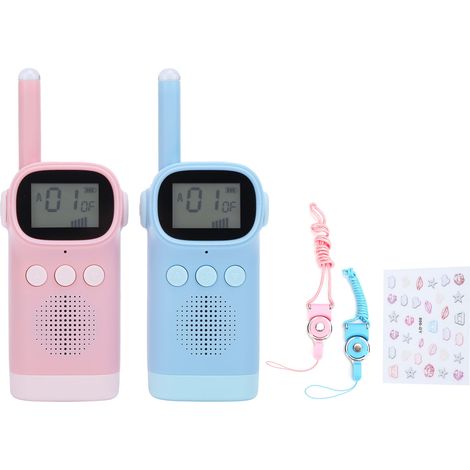 Lot de 2 talkies-walkies enfants mignons dessin animé sans fil pour jeux familiaux et cadeaux (1/5)