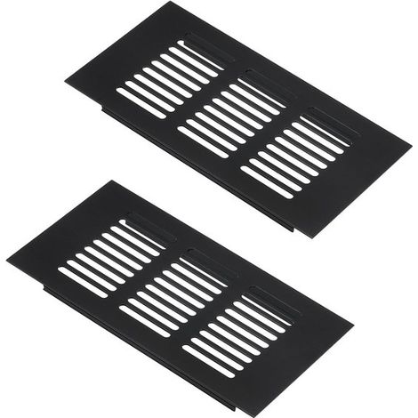 Pièces - Grilles de Ventilation - Alliage d'Aluminium - 158cm - Noir - Grille de Ventilation d'Armoire - Durable, Résistant à la Corrosion & Facile à Monter - Pour Armoires, Salle de Bain, Meubles de (1/5)