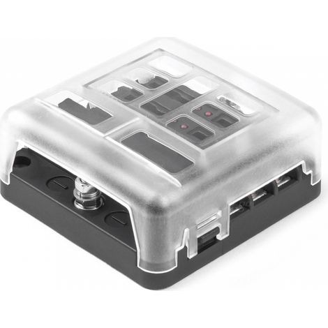 Caja de fusibles con riel LED negativo de 6 ranuras amio-03038 (1/5)