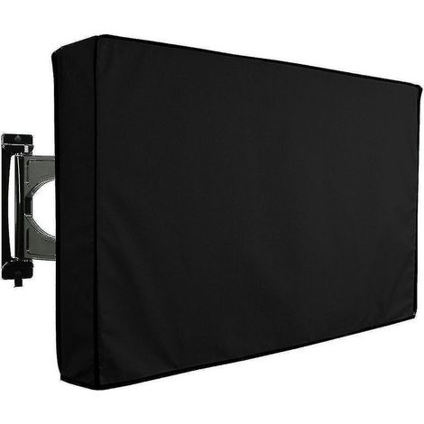 Housse de protection extérieure pour téléviseur, protection anti-poussière et étanche (50-52 pouces) (noir) (1/4)