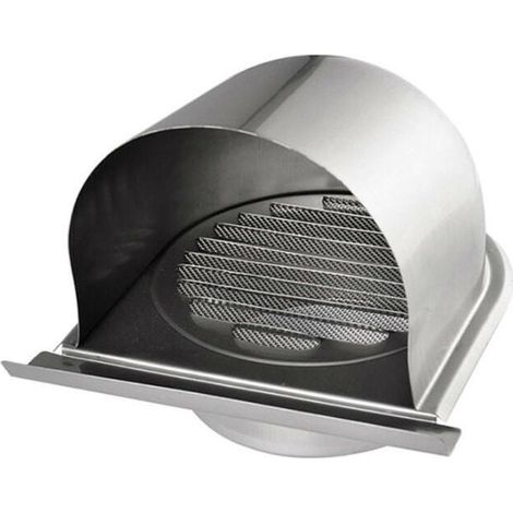 Grille aération VMC 150mm en inox – Grille en U avec lattes à 45° – Protection anti-insectes – Installation murale pour cuisine et salle de bain (1/5)