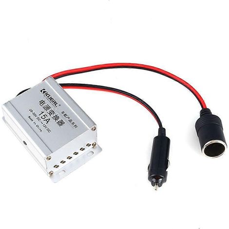 Adaptateur secteur allume-cigare à faible consommation, régulateur de tension convertissant 24 V en 12 V CC, 15 A