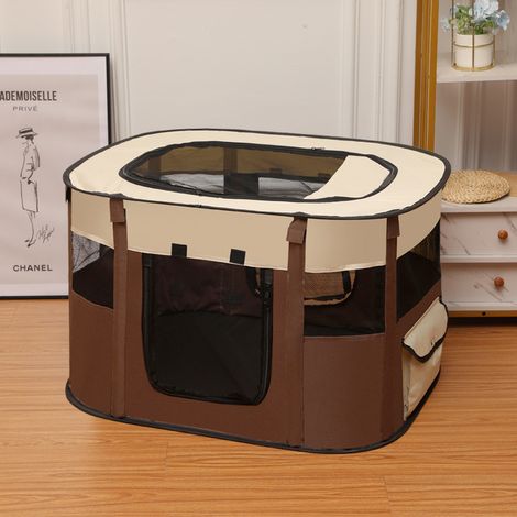 (70 x 55 x 40 cm) Faltbares Welpen-Laufzelt für Welpen, Hunde, Katzen und Kaninchen, ideal für drinnen und draußen (1/4)