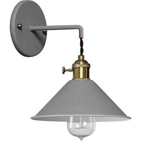 Lampada da Parete Applique - Design Vintage - Curie Grigio