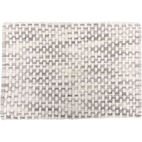 Grau geflochtener teppich 50x75cm - 5five