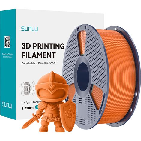 Filamento SUNLU PLA+ 1,75 mm 1 kg (arancione brillante) (1/5)