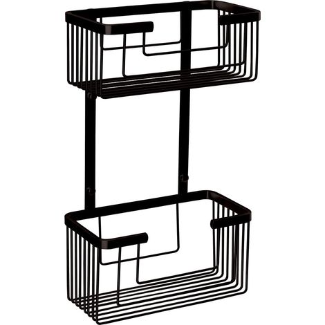 Kibath Portagel doble rectangular acabado NEGRO mate fabricado en latón