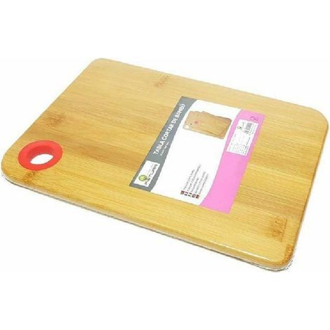 TrAdE Shop Traesio - Tagliere In Legno Naturale Tagliare Verdure Salumi Carne Bambù 25 X 18 Cm -