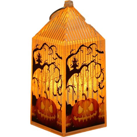 Petite lanterne LED rétro pour Halloween, idéale pour une décoration effrayante (1/5)