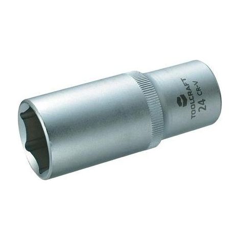 DOUILLE 12,5 MM (1/2'') TOOLCRAFT 816187 1/2'' (12.5 MM) 24 MM 24 MM LONGUEUR 77 MM (1/3)