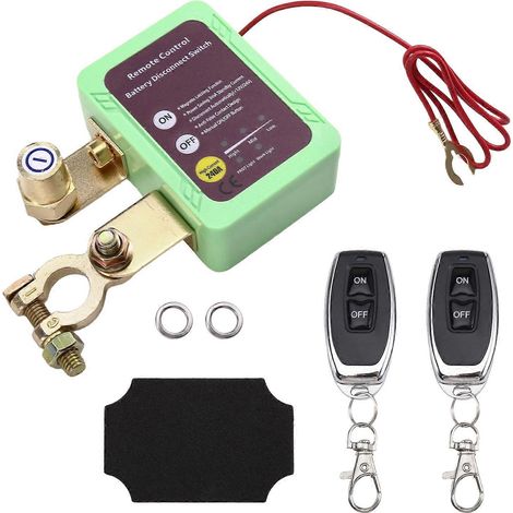 Disjoncteur de batterie télécommandé 12 V/24 V 240 A, interrupteur d'arrêt automatique de batterie automobile (vert) (1/5)