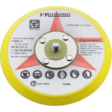 Zoll / 125 mm M8 Polier-Stützteller für Klettschleifer