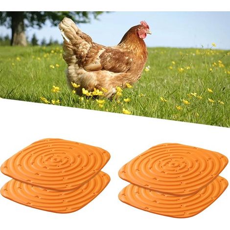 Alfombrillas para gallinero de 4 piezas, 30x30 cm, Alfombrillas lavables gallinero, Resistentes arañazos, Reutilizables, Fáciles limpiar, Naranja (1/5)