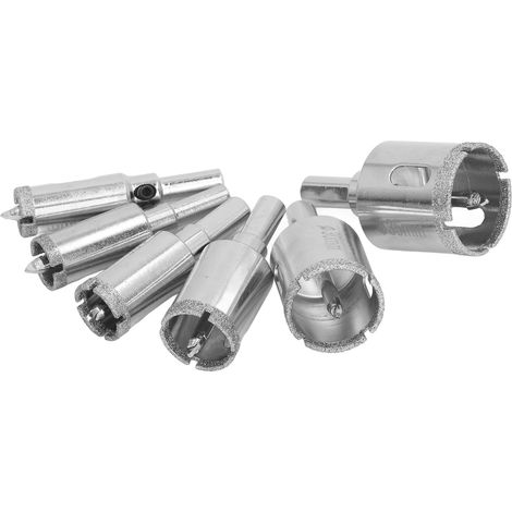 Kit Trépan Diamant Brasé pour Marbre Granite Verre, Foret Carotteuse Béton, Perçage Céramique, 6 Tailles, Outillage Professionnel (1/5)