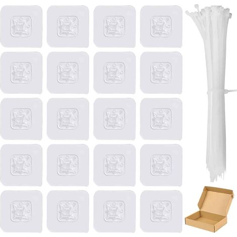 Attaches Pour Meubles - Sangles Anti-Renversement Avec Plaques Auto-Adhésives - 20 Pièces - Pour Étagères Livres, Armoires, Commodes (1/5)