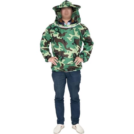 Blouse Apicole - Vêtement de Protection avec Voile Intégré - Manches et Taille Élastiquées - Pour Apiculture - 1 Pièce (1/5)