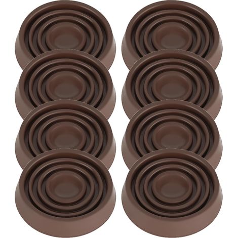 Cuscinetti antiscivolo per mobili, 3,8x3,8 cm – Cuscinetti in gomma antiscivolo, fermi per mobili, protezioni antiscivolo per pavimenti per letto, divano, tavolo e sedia (Marrone, set da 8)