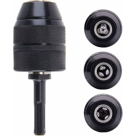 Adaptateur Sds Plus Mandrin autoserrant fermeture rapide 2-13 mm Mandrin Professionnel Robuste 1/2-20UNF Perceuse Sans Cl de Mandrin Fermeture Rapide Avec Adaptateur SDS (1/5)