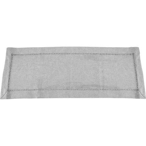 Hand Hemstitched table à manger chemin Dresser Scarves argent filetage Interweaving lampe gris 12 x 72 table chemin (1/5)