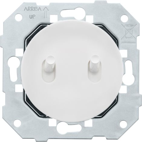 Double bouton poussoir BLANC - BLANC GLOSSY DOM