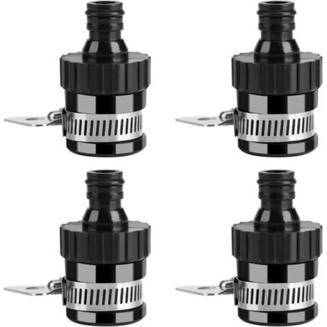 ALLIANDISAdaptateur de robinet, connecteur de robinet universel, connecteur de tuyau d'arrosage (diamètre 20 mm) (4 pièces) (1/4)