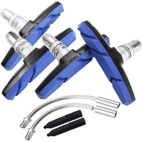 Convient aux plaquettes de frein (bleues), aux plaquettes de frein V-brake de vélo, avec écrous hexagonaux et ressorts. (1/4)