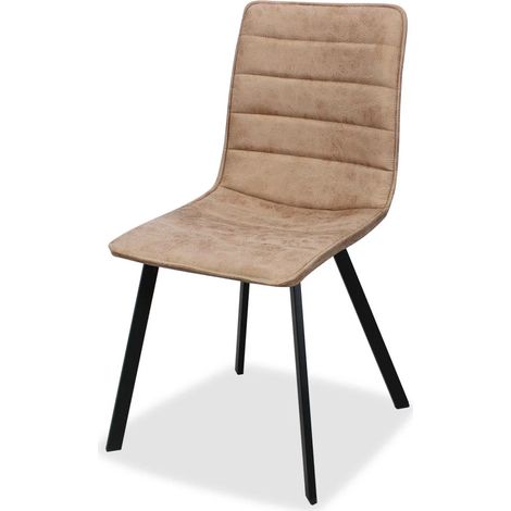 Pack de 4 sillas modelo Berta tapizadas en textil piedra, 87cm(alto) 50cm(ancho) 45cm(largo)