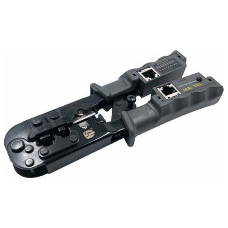 RJ45-Crimpzange, 4-in-1-Modul-Crimpzange für Telekommunikationsnetzwerk- und Telefonkabel, Ratschen-Netzwerkkabelzange für 6P/8P/4P-Netzwerkkabel