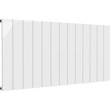 Reina Casina Single Horizontal Aluminium Radiator 600mm H x 1230mm W White