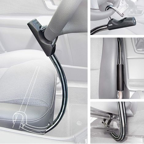 Antivol voiture canne articulée haute sécurité volant siège 80cm – Acier endurci anti-sciage – Serrure anti-perçage avec 3 clés – Artago (1/7)