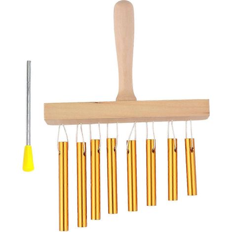 Bar Chimes 8-Ton-Handglocken mit Klopfstab, Birkenholz, massives Aluminiumrohr, Windspiel