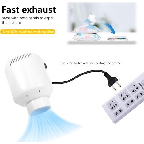 Pompe à air électrique pour sacs de stockage sous vide, PA 4500 pompe à air pour sac de compression 55W 220V (1 pièces)