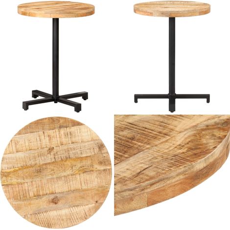 Bistrotisch Rund Ø60x75 cm Raues Mangoholz - Holztisch - Esstisch - Bistrotisch - Outdoortisch - Gartentisch - Home & Living (1/5)
