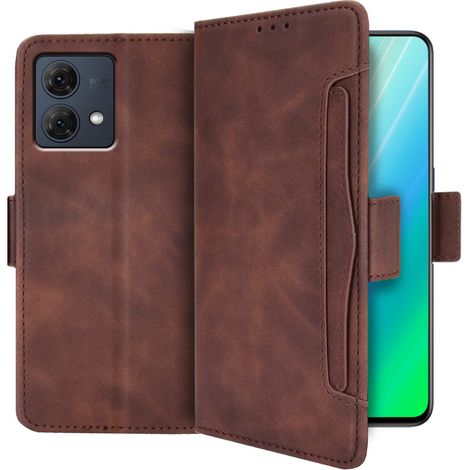 Funda tipo libro para Motorola Moto G84 5G, con ranura para tarjeta, color marrón. (1/5)