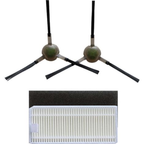 Jeberly compatible avec les accessoires, filtres, cartouches filtrantes et brosses latérales des balayeuses Moosoo MT501 MT710 MT720. (1/4)