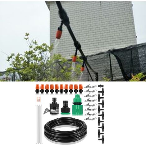 Kit d'Irrigation Atomisée Kitfits 10 Emplacements 8m PVC+PP Atomisation Cooler (1/5)