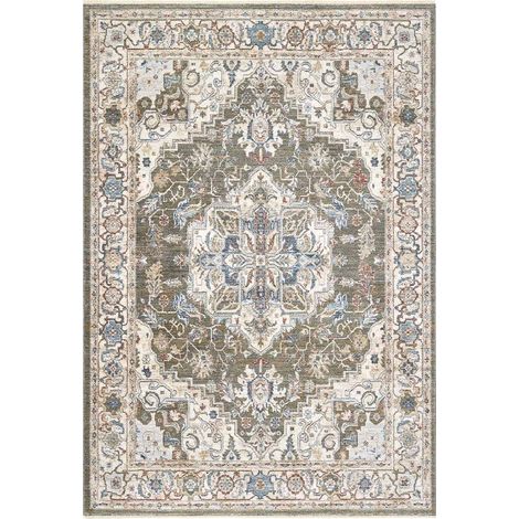 Tappeto orientale MURCIA K7061-E22878 cm.133x200 motivo persiano stile classico tradizionale colore verde per salotto soggiorno camera da letto (1/3)