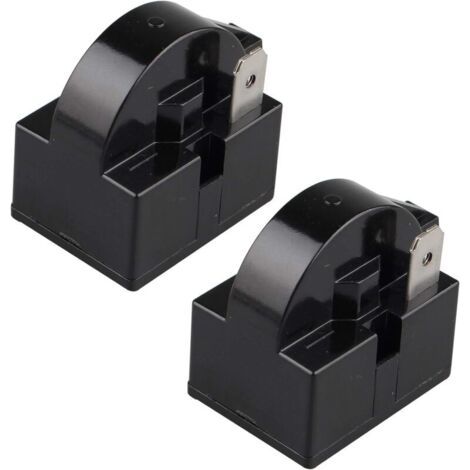 Lot de 2 relais de démarrage PTC 15 Ohm 220 V à une broche PTC pour réfrigérateur congélateur et compresseur Noir（1 pied） (1/5)