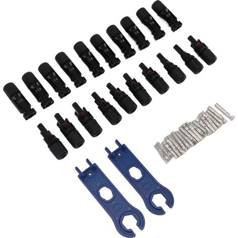 Wasserdichte Solarstecker, 10 Paare, Stecker/Buchse mit Kodierung, flammhemmend, für Photovoltaikmodule (1/5)