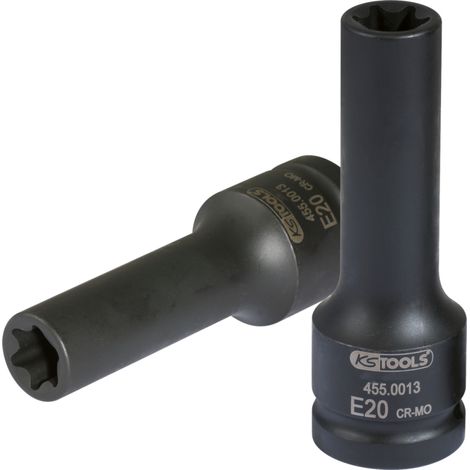 Douille à chocs pour culasse TORX® 3/4'', L.110 mm -  E20 - sur carte
