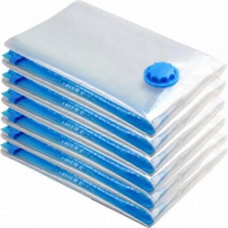 Lot de 6 sacs de rangement sous vide de 40 x 60 cm pour vêtements (1/5)