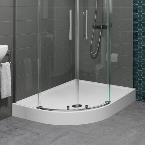 Hydrolux Easy Plumb Offset Quadrant Shower Tray 1200 x 800mm with Waste (Left Hand) (1/3)