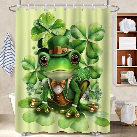 Rideau douche imperméable polyester 180x180 bordure lestée bâche polyester douche pour mur irrégulier (1/5)