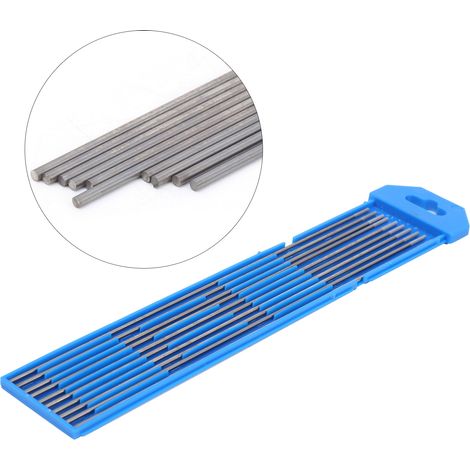 10Pcs Électrodes Tungstène WC20 Aiguille Arc Soudage Aluminium Acier Fin Gris 1,6mm Lot (1/5)